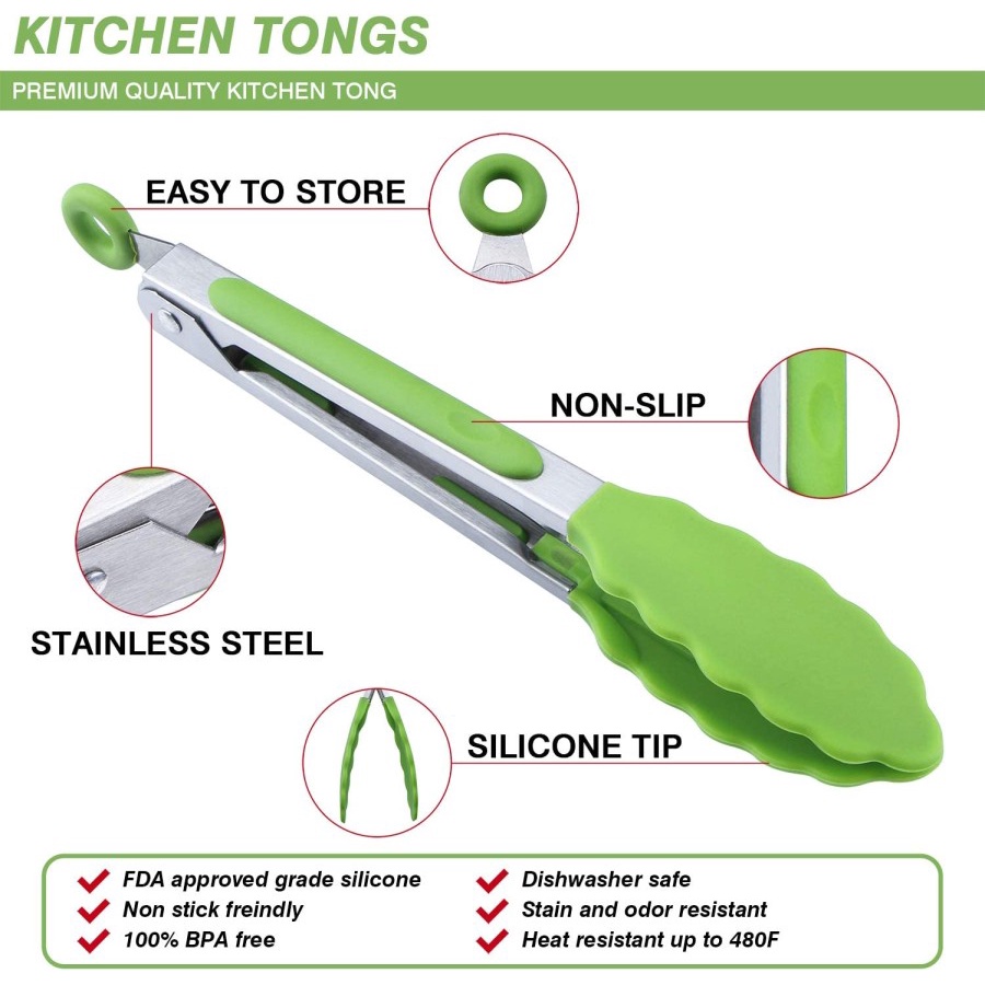 DD - Kitchen Tongs / Capit Kue / Penjepit Makanan 21 cm