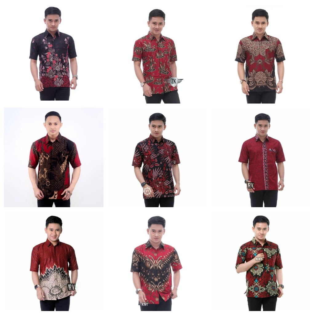 [COD BAYAR DITEMPAT] BAJU BATIK PRIA TRENDY BATIK COWOK BATIK HEM LAKI-LAKI TERVIRAL DI TAHUN INI  B