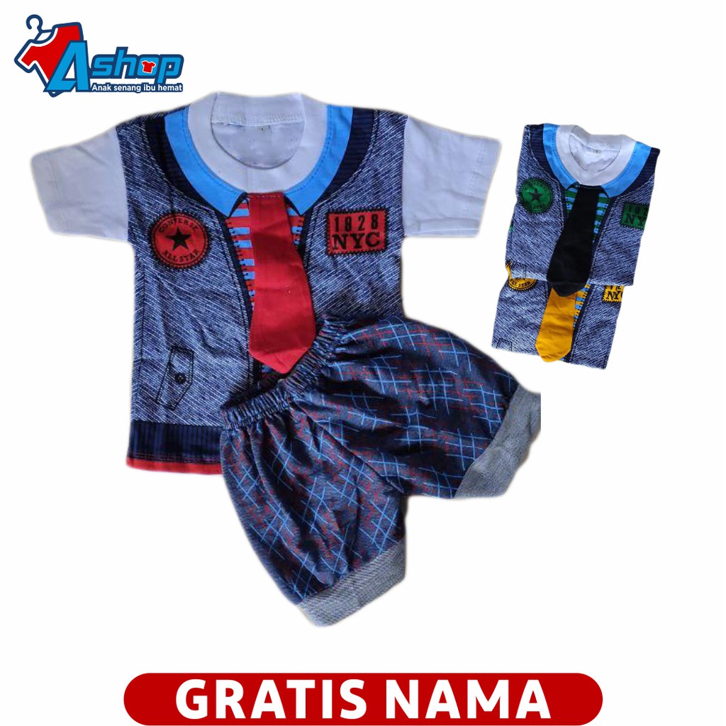 Baju Bayi Setelan Tuxedo 0-18 Bulan