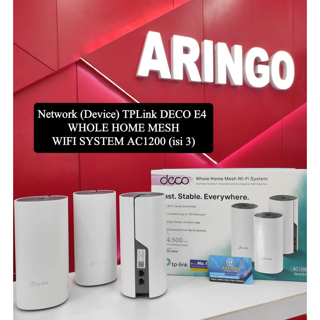 Network (Device) TPLink DECO E4 WHOLE HOME MESH WIFI SYSTEM AC1200 (isi 3)