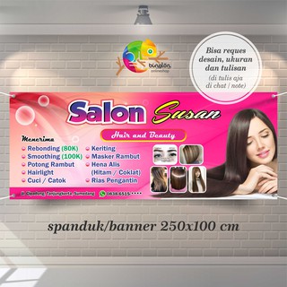 Cetak Banner Salon 2 Meter X 1 Meter Bahan Standart Shopee Indonesia