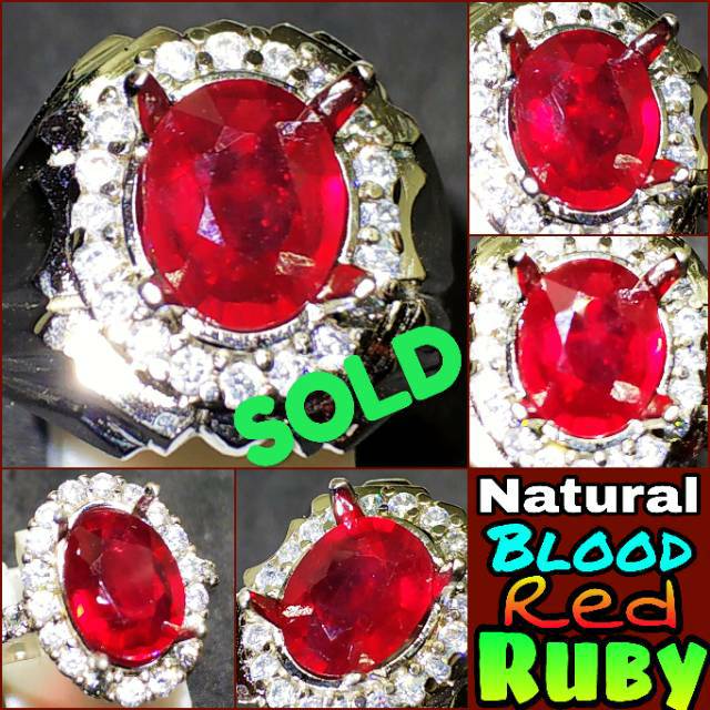 NATURAL RUBY BURMA VIVID BLOOD RED HQ MEMO bkn Yellow Sapphire Blue Zamrud Colombia Merah delima