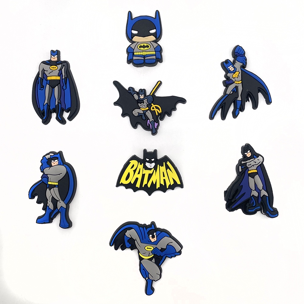 Motif Kartun superhero batman Jibbitz Dapat Dilepas DIY shoe charms Crocs sandal Lubang Sepatu decorate accessories Hadiah anak-anak