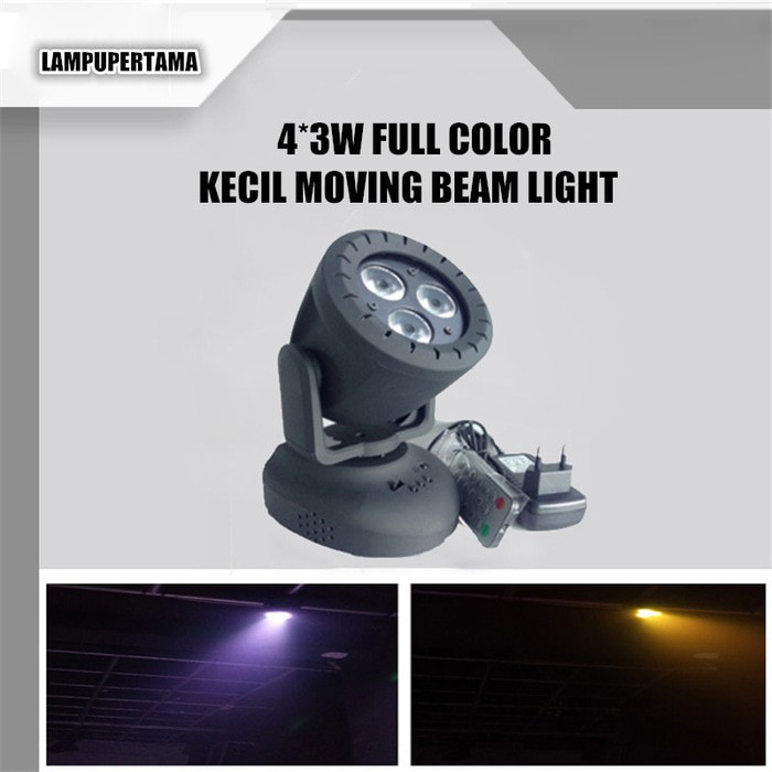 LAMPU BEAM LED KECIL MOVING HEAD PAKE REMOTE LM-024