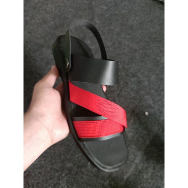 Brody BRAVO Sandal pria casual  sandal slop puyuh kekinian model birken ban dua-Merah