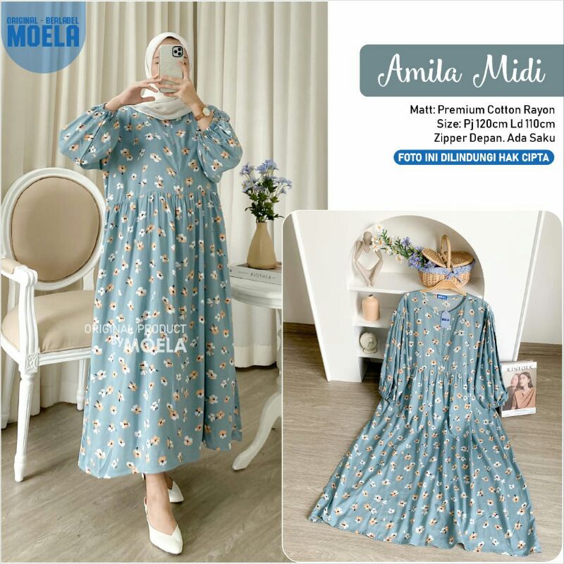 MOELA KOLEKSI MIDI / DRESS / MIDI DRESS / SYAR'I / TUNIK / SETELAN / ONESET / GAMIS / DASTER CANTIK 
