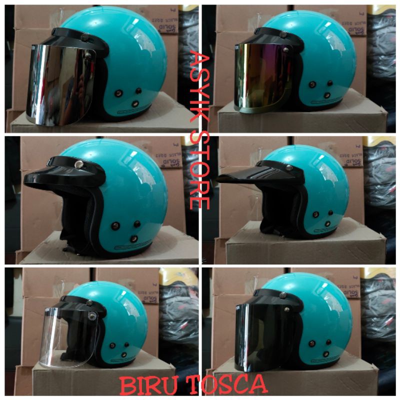 HELM BOGO HIJAU PASTEL ATAU HIJAU TOSCA