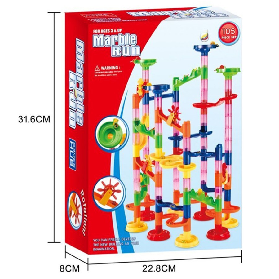 Marble Run 105 Pcs Mainan Edukasi Anak Kelereng Luncur