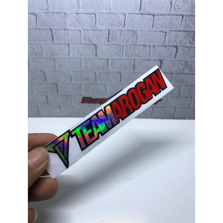 Stiker tim arogan sticker team arogan 12 cm