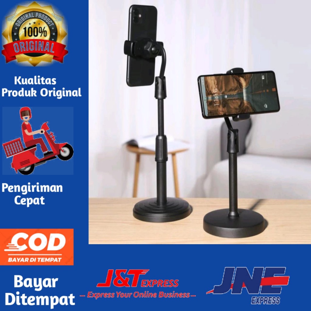 Stand Holder HP Handphone Penyangga Broadcasting Putar 360 Desktop