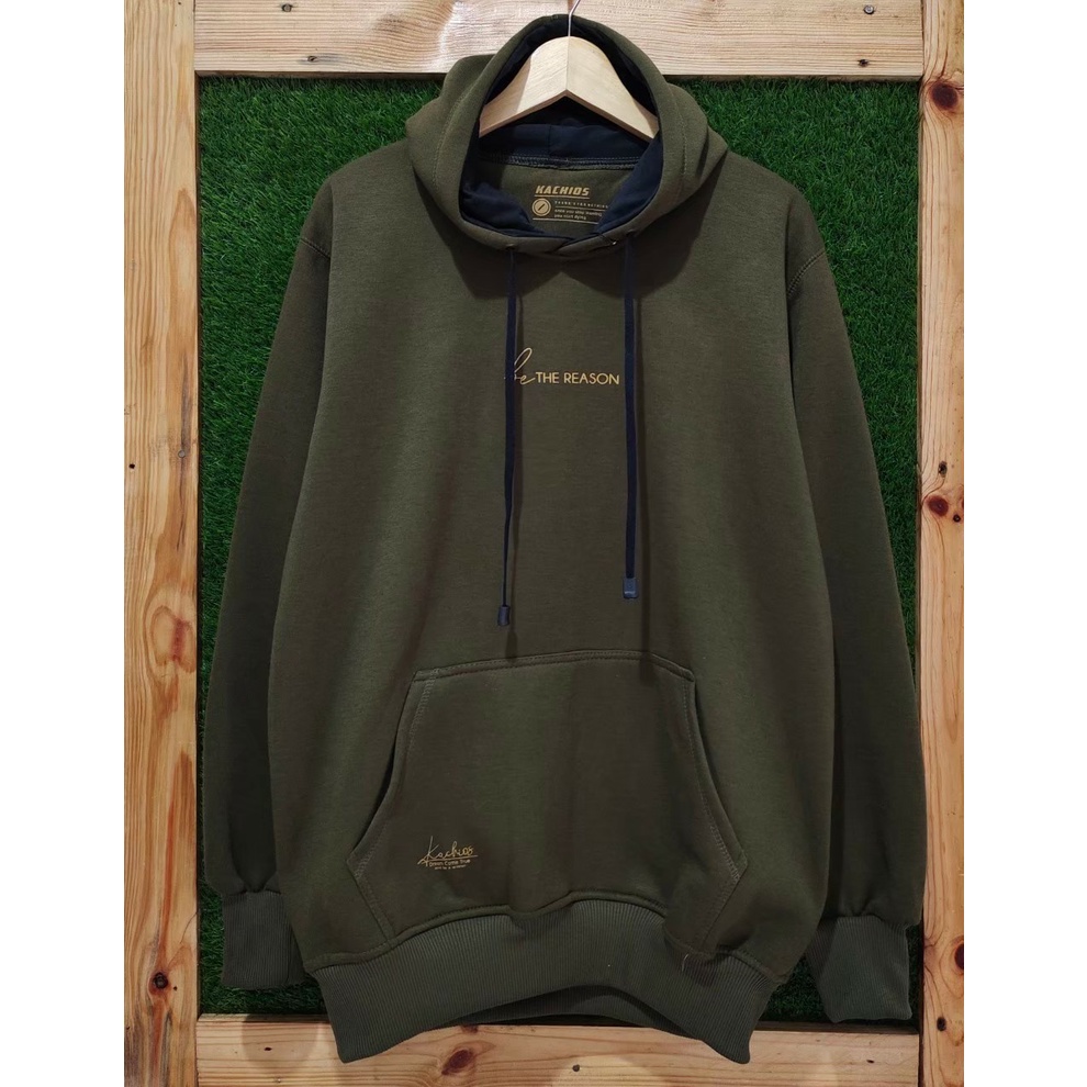sweater pria distro KACHIOS  hoodie oversize hijau army be the reason jamper hoodie premium m l xl x Aaqil22Shop