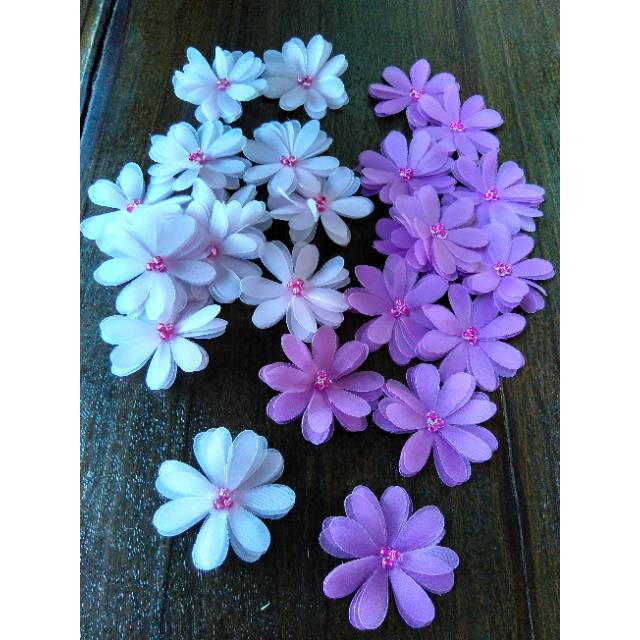 Aplikasi Bunga Solder Organza Daisy