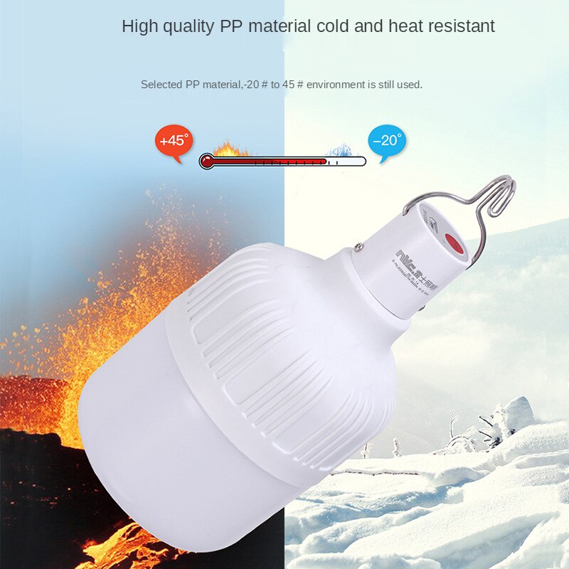 [ Rechargeable LED bulb Portable Emergency night market light For Home Lighting Outdoor Hiking Camping ]