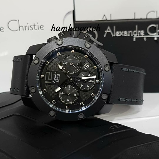 jam tangan / Watch_Id pria alexander cristie original ac6290 full black