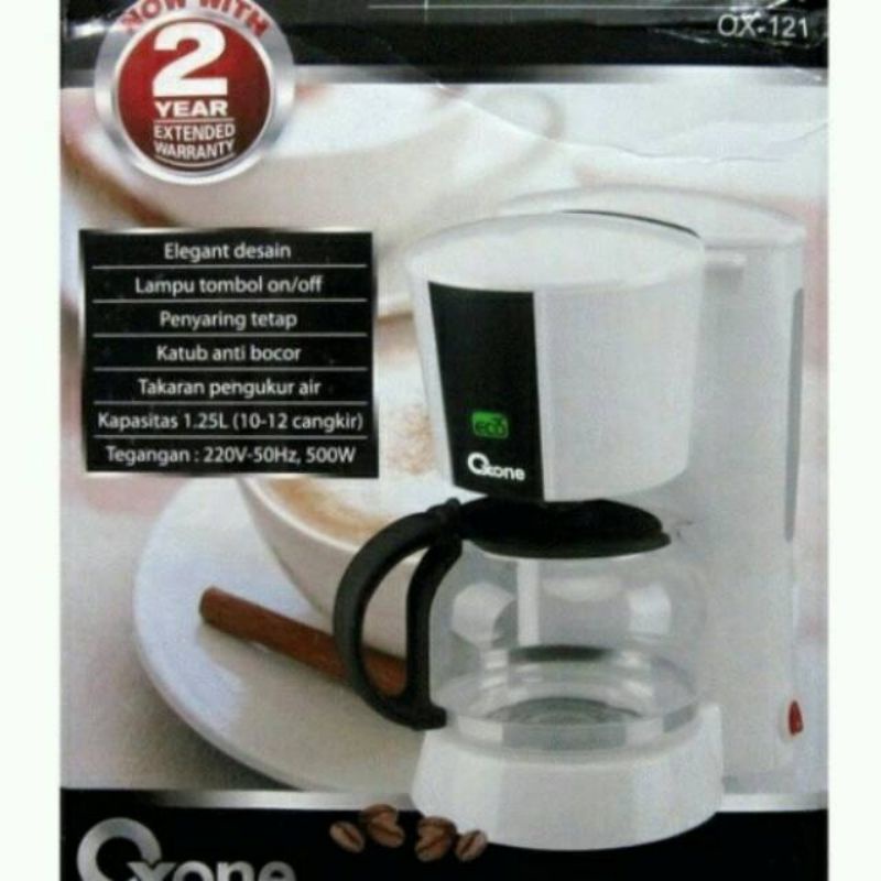 Oxone Coffee Maker 1.25 Liter/ Alat Pembuat Kopi Oxone OX121 500 Watt