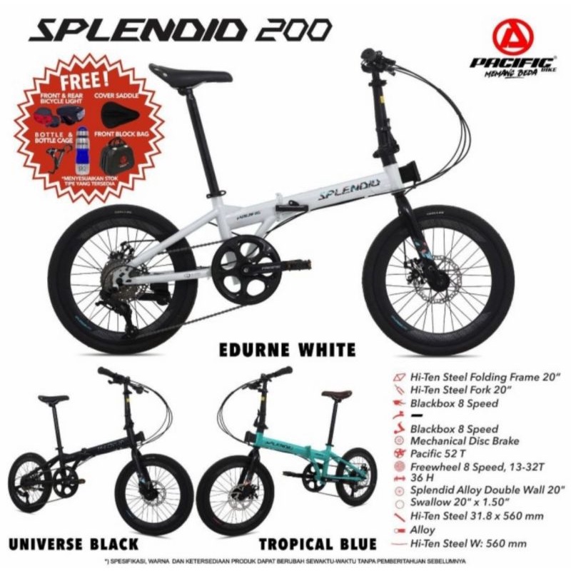 Sepeda lipat 20 Inch Pacific Splendid 200
