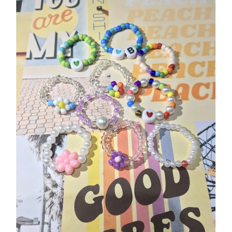 Cincin beads cincin manik-manik cincin korea cincin daisy cincin mutiara