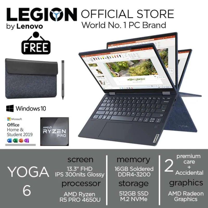 Lenovo Yoga 6 AMD Ryzen 5-4650U/4500U 16GB/8GB RAM 512GB SSD