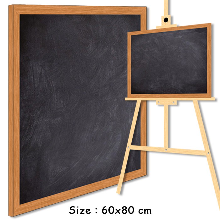 

Papan Tulis Hitam + Stand 60x80 cm Black Board + Stand 80x60 cm by Rafalio