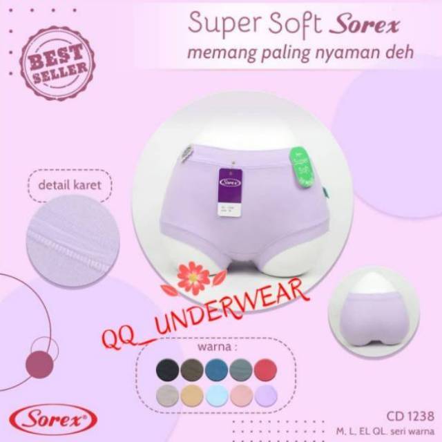 CD Celana Dalam Wanita Sorex 1238 Super Soft / Celana Dalam Sorex / CD Sorex 1238