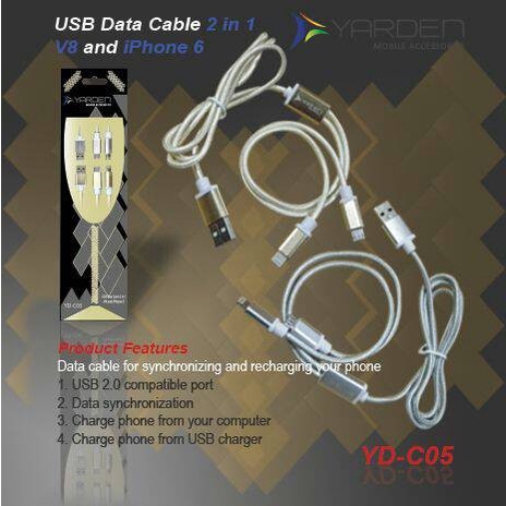 KABEL USB YARDEN 2 IN 1 YD-C05 MICRO LIGHTNING