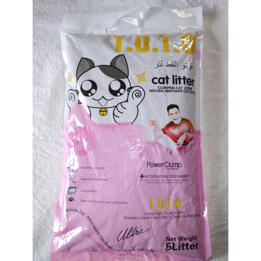 Pasir Kucing Merk TOTO 5 Liter - Gumpal Wangi