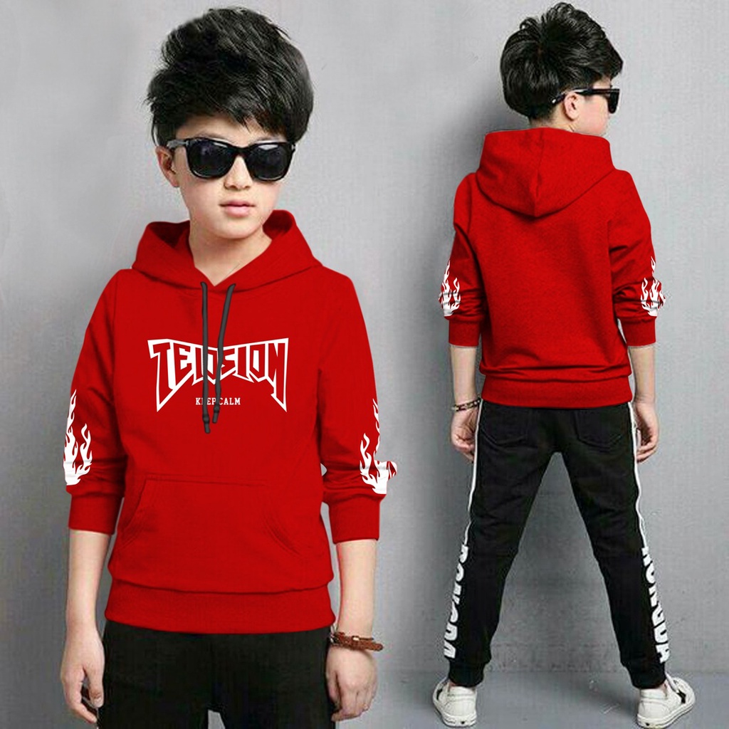 Jaket Anak Laki Laki/Jaket Anak Terbaru/Hoodie Anak Telesion Anak Gaming Bahan Fleece Tebal 4-11 TAHUN