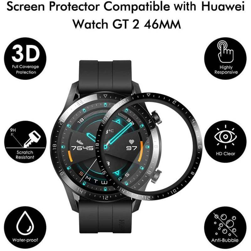 3pcs Film Pelindung Layar Full Edge Lengkung Untuk Huawei watch 3 pro GT2 GT3 42mm 46mm GT2e GT runner Honor Magic2 GS3