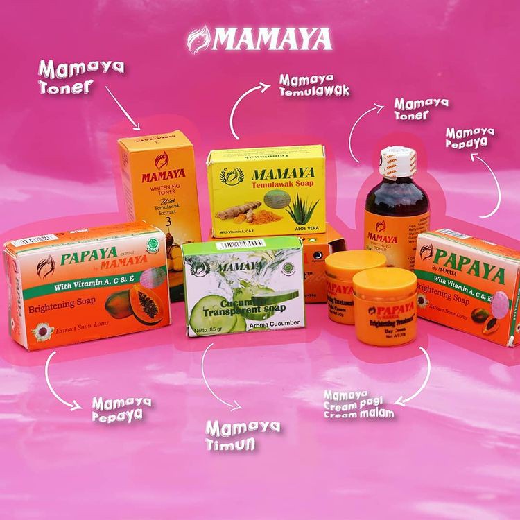 MAMAYA Sabun Papaya (BPOM) Sabun Pepaya 70g Temulawak 85g Cucumber 85g Rice 60g (VH)