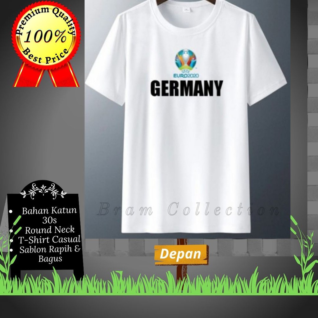 Kaos Baju Pakaian Distro  EURO 2021 GERMANY/JERMAN T-Shirt Bola Jersey Pria/Wanita