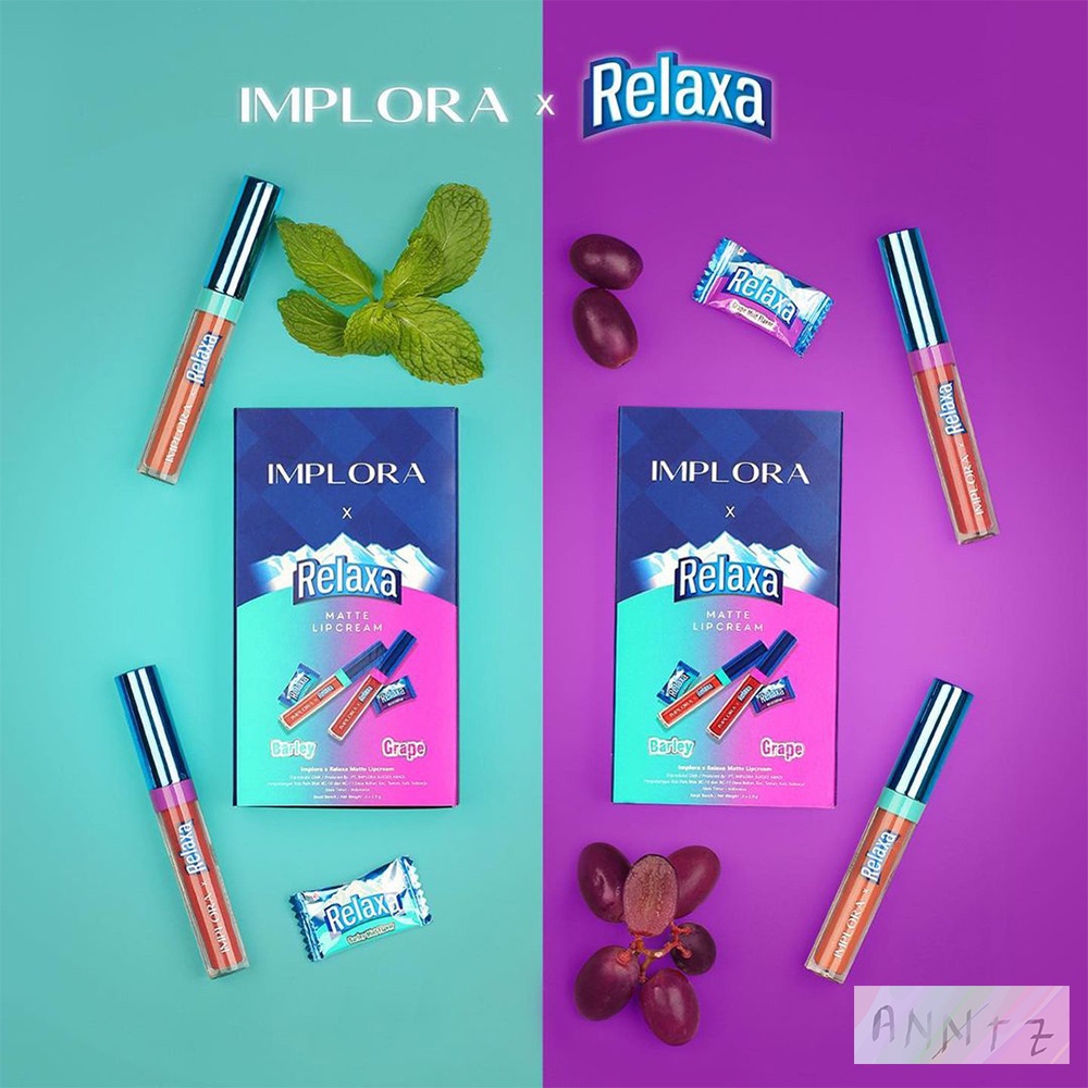 Implora X Relaxa Matte Lip Cream Isi 2 Pcs