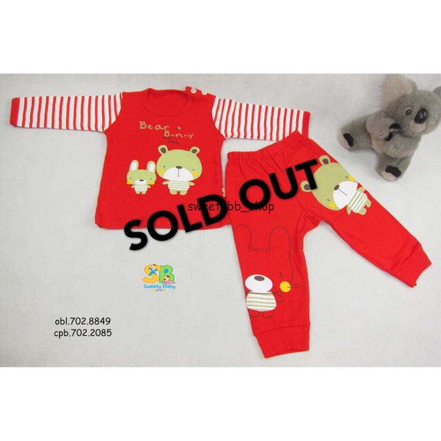 Baju bayi Piyama  /  Pakaian Bayi UNISEX  /  Baju Bayi Panjang   (0 - 6 BLN)