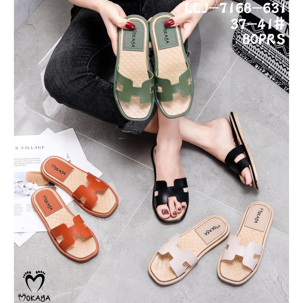 Sandal Slop H Wanita Jelly Import Mokaya (HPS-8856-PS) & 7168 Sandal Wanita Berkulitas-1