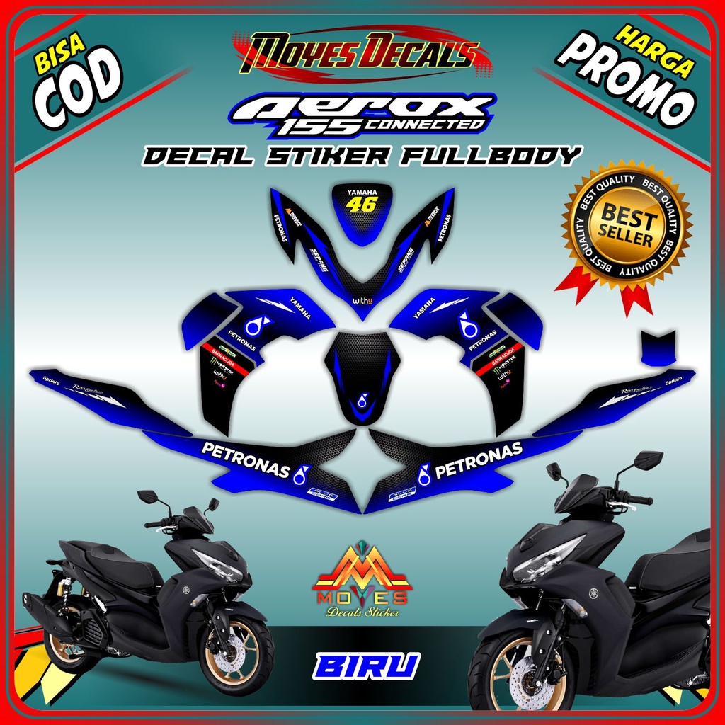 STICKER/STRIPING aerox155 fullbody Petronas decal aerox new fullbody