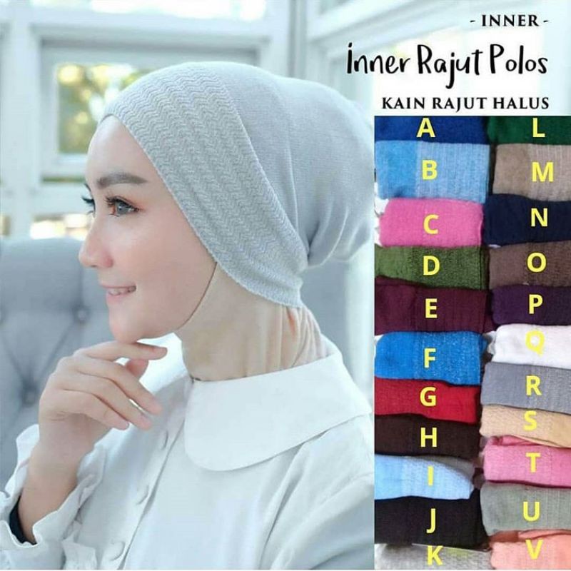 Ciput Rajut Anti Pusing Polos / Inner Hijab / Dalaman Kerudung