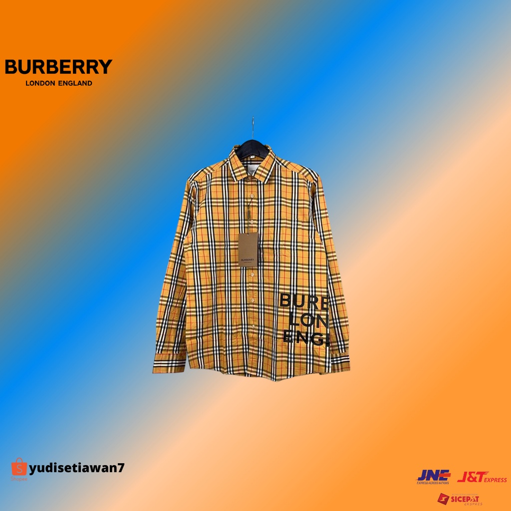 COD KEMEJA PANJANG PRIA LUXURY BURBERRY LIKE ORIGINAL QUALITY