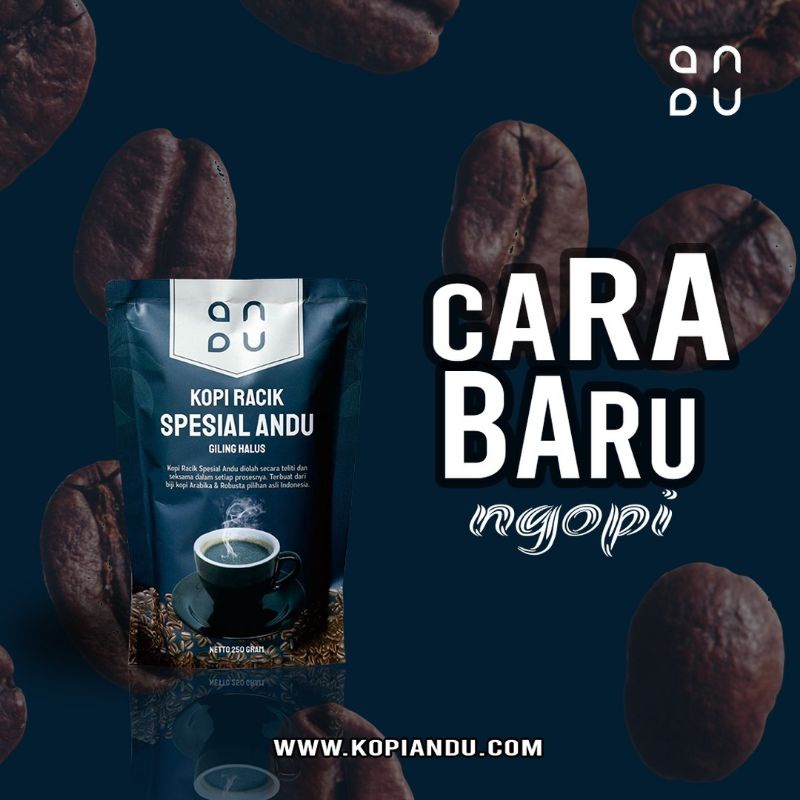 

Kopi Bubuk Racik Spesial Andu 100% Arabika Robusta