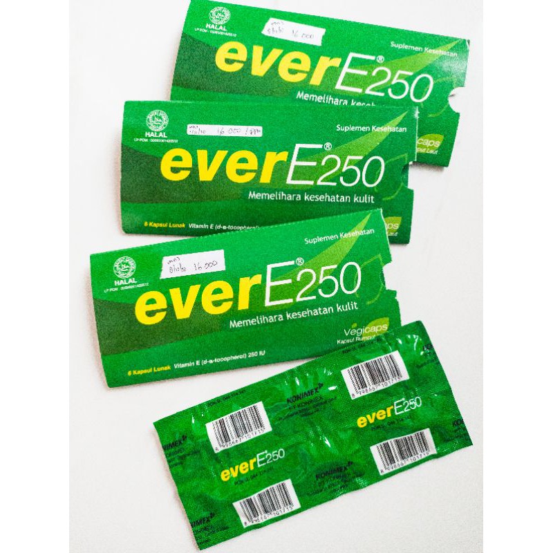 COD - EVER E STRIP ISI 6 KAPSUL LUNAK VITAMIN E 250 IU