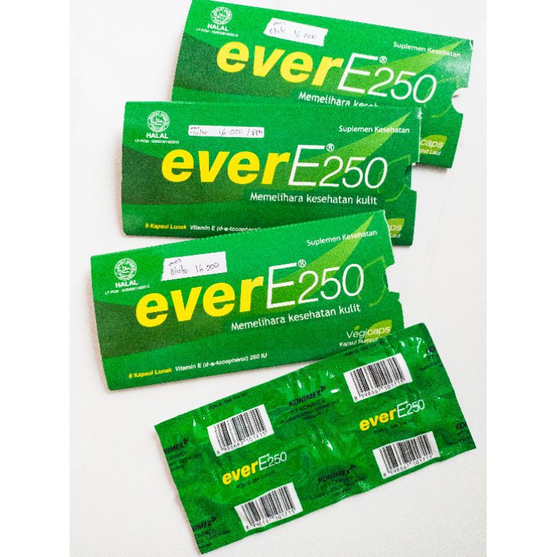 COD - EVER E STRIP ISI 6 KAPSUL LUNAK VITAMIN E 250 IU