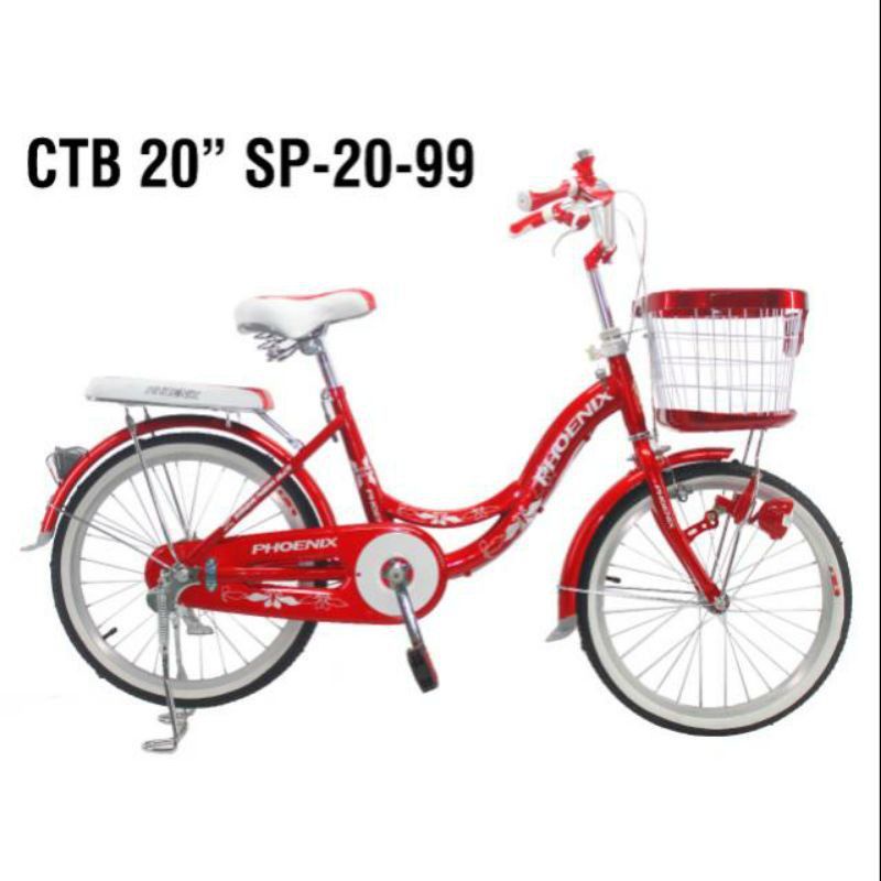 Sepeda keranjang perempuan Phoenix 99 ukuran 20 inch 99-8  sepeda anak remaja dewasa sepeda mini cit