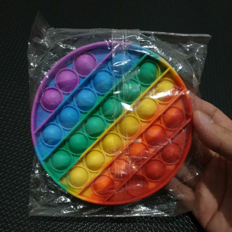 [50+ Model Pop It] POP IT ALL VARIANT | Popit Rainbow Macaron Sugus UV Colorful-Round Rainbow