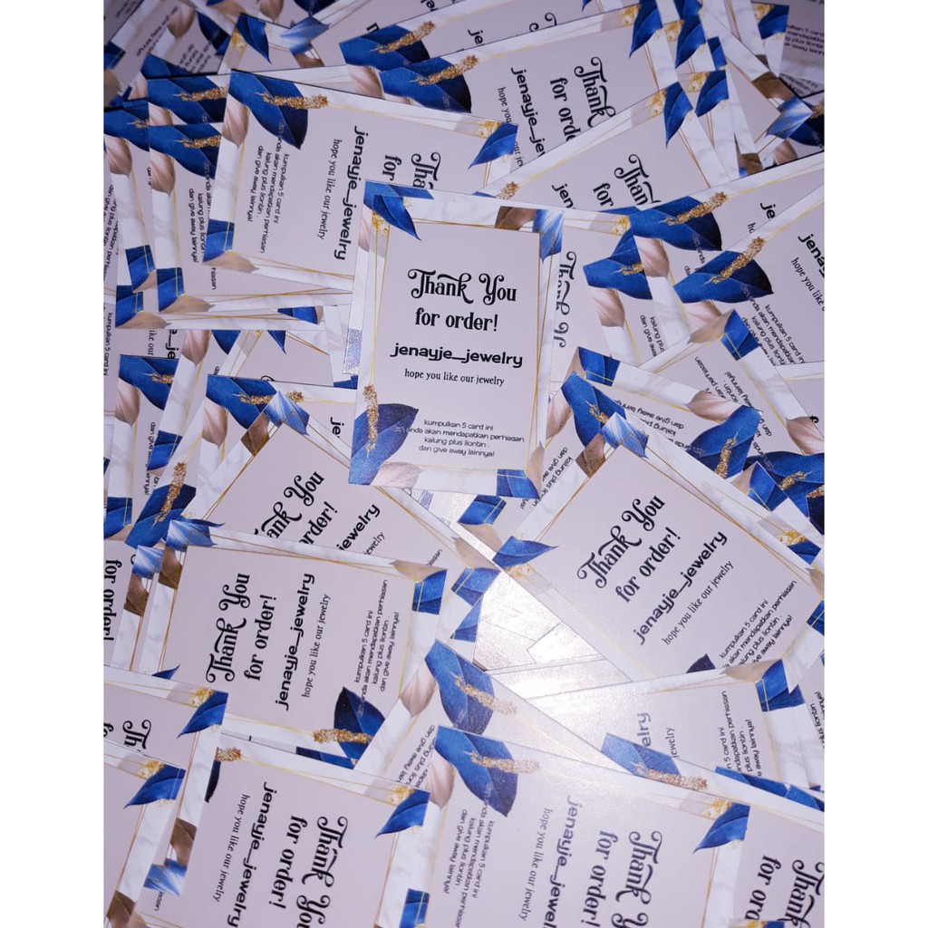 

Tag Toko Custom (Minimal 100) Kartu Souvenir Card Thank You Thanks Terima Kasih Termurah