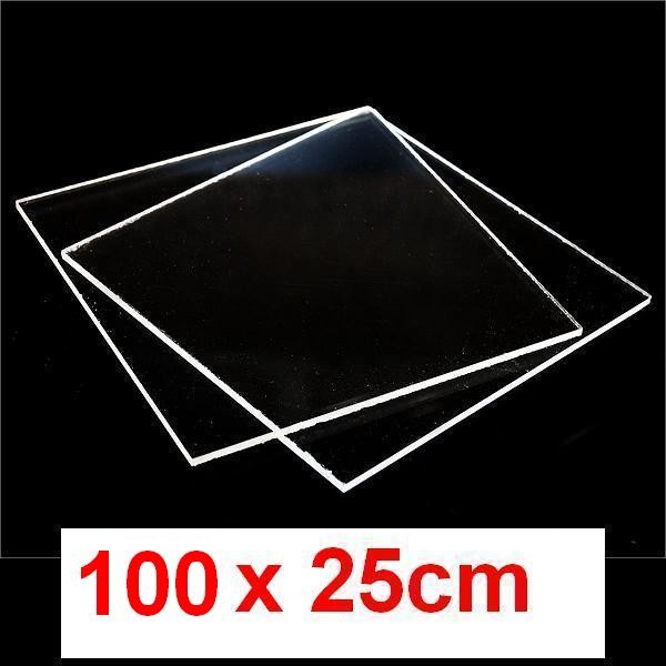 

Acrylic / acrilic / akrilik bening, tebal 2mm ukuran 25x100cm / 100cm x 25cm