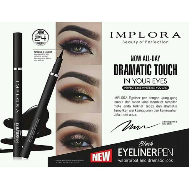 CS1-Implora Black Eyeliner Pen (Waterproof and dramatic look) 1.7 100% Original