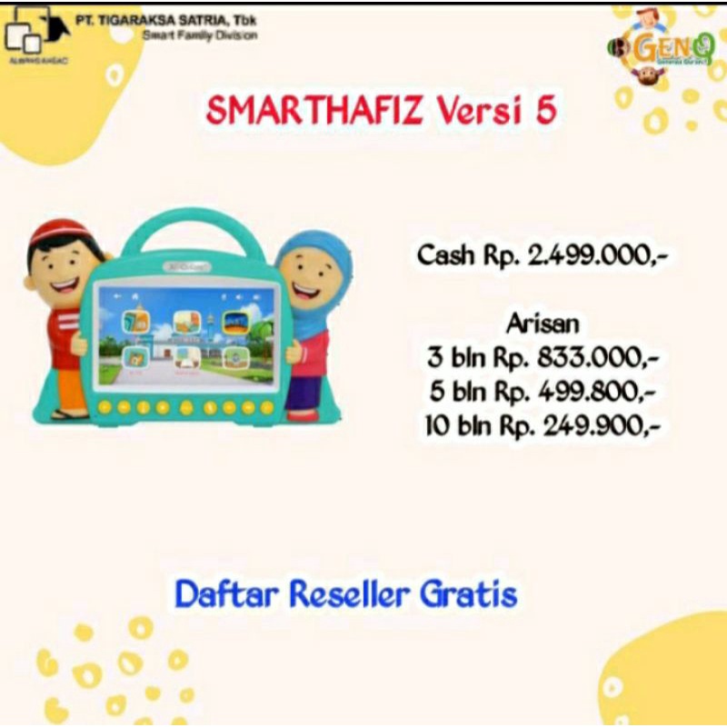 (Gs) (Tidak Terima Cod) Smart Hafiz versi 5 terbaru/ daftar reseller gratis/ arisan smart hafiz