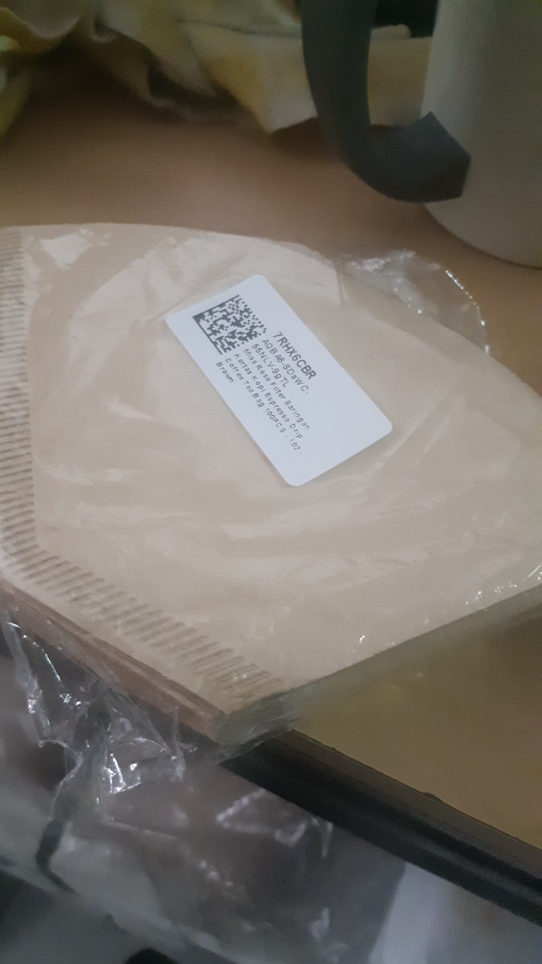 Paper Drip Coklat 100 Pcs - Alat Kopi Kertas Filter Flat Bottom