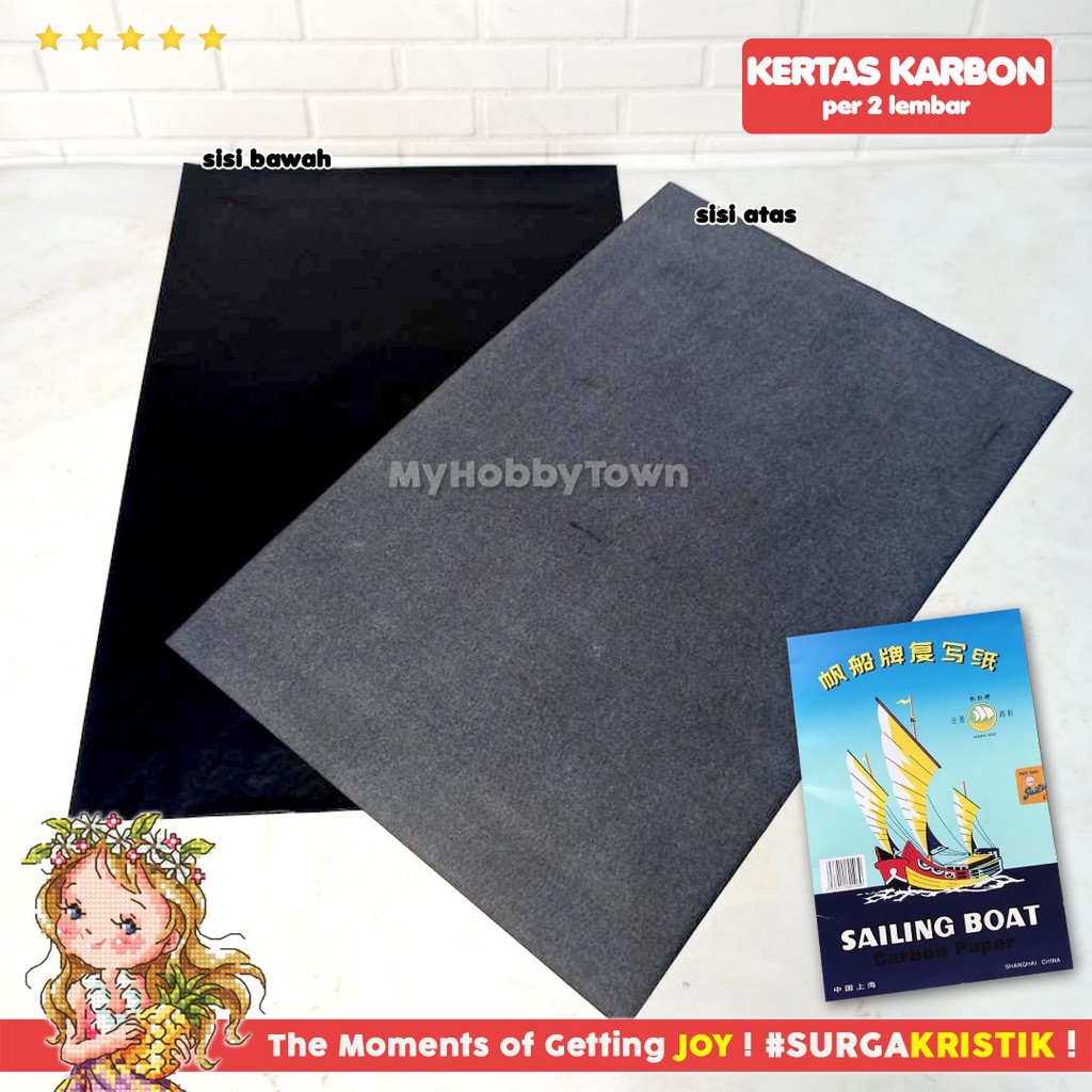 Kertas Karbon Carbon Paper Transfer Paper Merk Sailing Boat Isi 2 Lembar