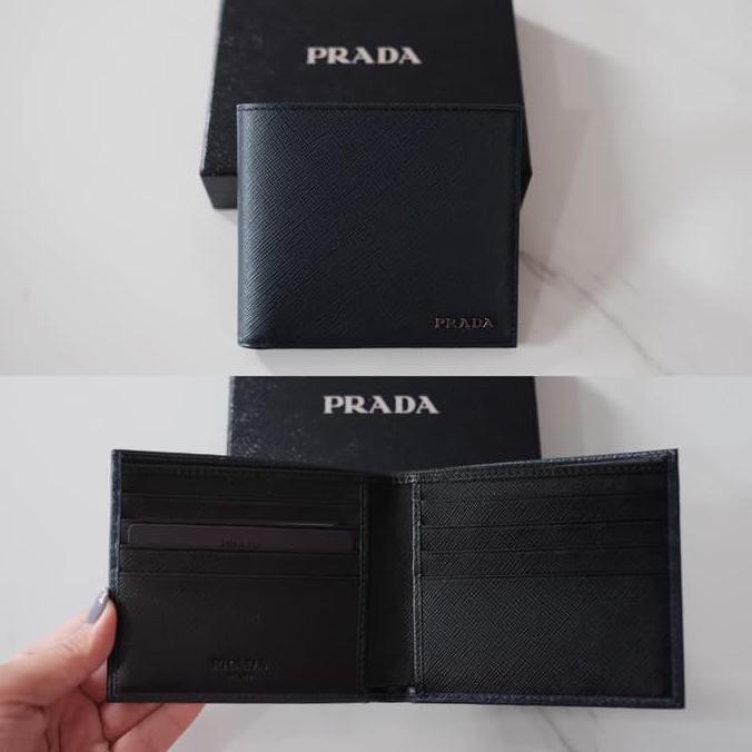 Pengiriman Cepat BNIB Prada Wallet Bifold Man Saffiano MURAH