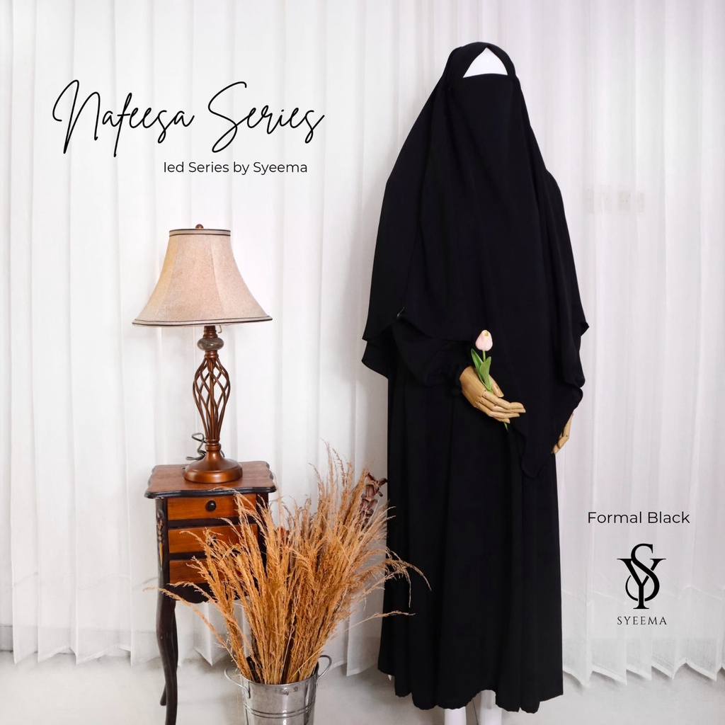 Gamis Nafeesa Series Formal Black by Syeema