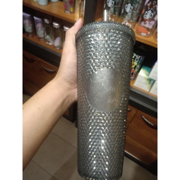 Glitter Grey Starbucks Bling Cup